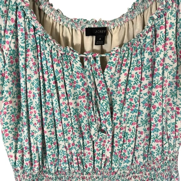 J. CREW Puff-Sleeve Midi Dress in Floral AO886 - Picture 7 of 15